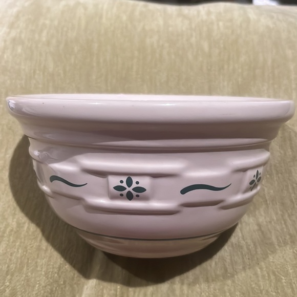 Longaberger Mixing Bowl 6.5" Woven Traditions Basketweave Green Decoration - Picture 3 of 13